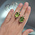 Earrings with peridots and diamonds