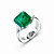 Ring with emerald and diamonds