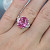 Ring with Padparadscha sapphire and diamonds