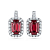Earrings with red spinels and diamonds