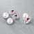 Earrings with South Sea pearls, spinel, and diamonds