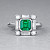 Ring with emerald and diamonds