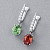 Earrings with tourmalines and diamonds