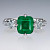 Ring with emerald and diamonds