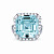 Ring with aquamarine and diamonds
