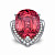  Ring with pink tourmaline and diamonds