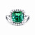 Ring with mint tourmalines and diamonds