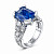 Ring with blue sapphire and diamonds