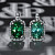 Earrings with green tourmalines and diamonds