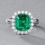 Ring with emerald and diamonds