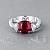 Ring with ruby and diamonds