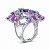 Ring with lavender-pink sapphires and diamonds