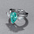 Ring with paraiba tourmaline and diamonds