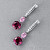 Earrings with spinels, rhodolite garnets, and diamonds