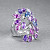 Ring with lavender-pink sapphires and diamonds