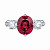 Ring with spinel and diamonds