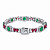 Bracelet with emeralds, rubies and diamonds