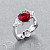 Ring with spinel and diamonds