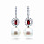 Earrings with South Sea pearls, spinel, and diamonds