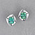 Earrings with green tourmalines