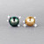 Stud earrings with golden South Sea pearls, Tahitian pearls, and diamonds