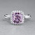 Ring with lilac spinel and diamonds