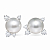 Stud earrings with South Sea pearls and diamonds