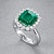 Ring with emerald and diamonds