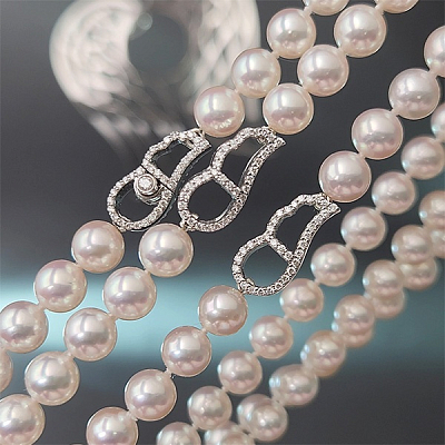 Sautoir with akoya pearls 6.0-6.5mm