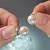 Earrings with akoya pearls