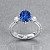Ring with Cornflower sapphire and diamonds