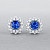 Stud earrings with sapphires and diamonds
