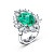 Ring with paraiba tourmaline and diamonds