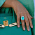 Ring with paraiba tourmaline and diamonds