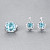 Earrings with aquamarines and diamonds