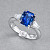Ring with blue sapphire and diamonds