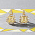 Earrings with yellow sapphires and diamonds