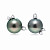 Stud earrings with Tahitian pearls and diamonds