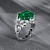 Ring with emerald and diamonds
