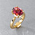 Ring with red tourmaline