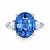 Ring with blue sapphire and diamonds