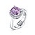 Ring with lilac spinel and diamonds