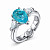 Ring with paraiba tourmaline and diamonds