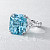 Ring with aquamarine and diamonds