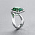  Ring with green tourmaline and diamonds