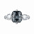 Ring with grey spinel and diamonds