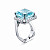 Ring with aquamarine and diamonds