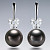 Earrings with Tahitian pearls and diamonds