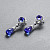 Earrings with tanzanites and diamonds