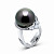 Ring with Tahitian pearl and diamonds